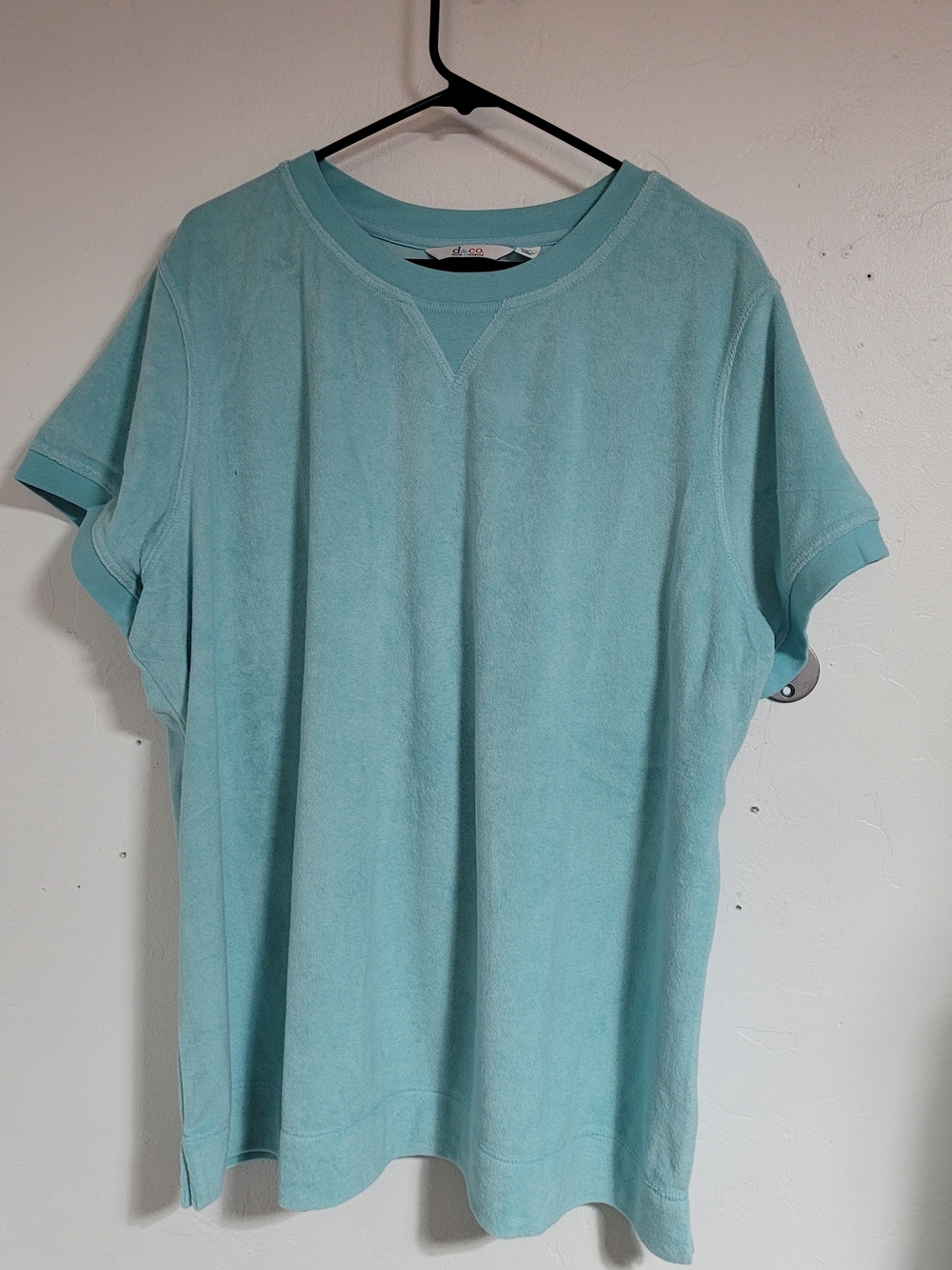 NWOT French Terry Aqua Short-Sleeve Crewneck Tee